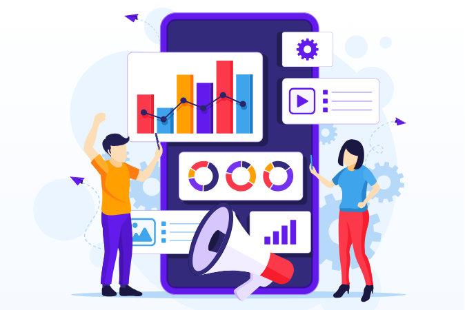 Digital Marketing concept vector illustration by Digiway Infotech