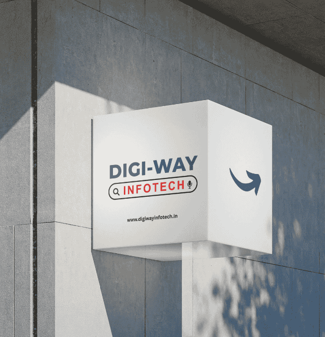Digiway Infotech directions illustration showing path to company entrance